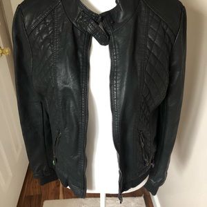Leather bomber Jacket/ great condition/ size large